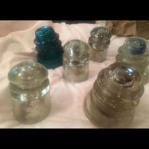 Antique glass insulators Hemingray & Whitall Tatum